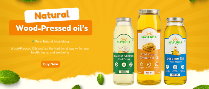 Cold Pressed, Wood Pressedoils Promotion Banner Cold Pressed, Wood Pressed oils Promotion Banner